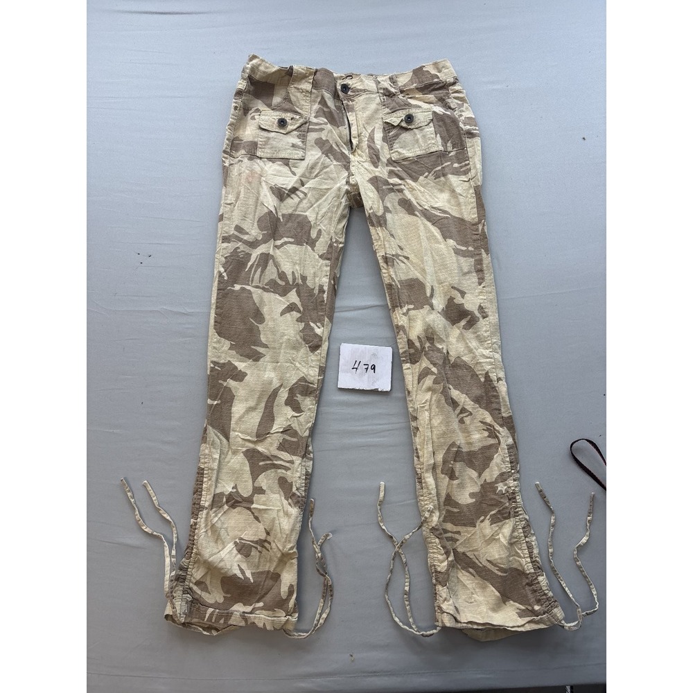 Rustic Jeans Womens Camouflage Cargo Pants Tan Brown Y2K Grunge Size 11
